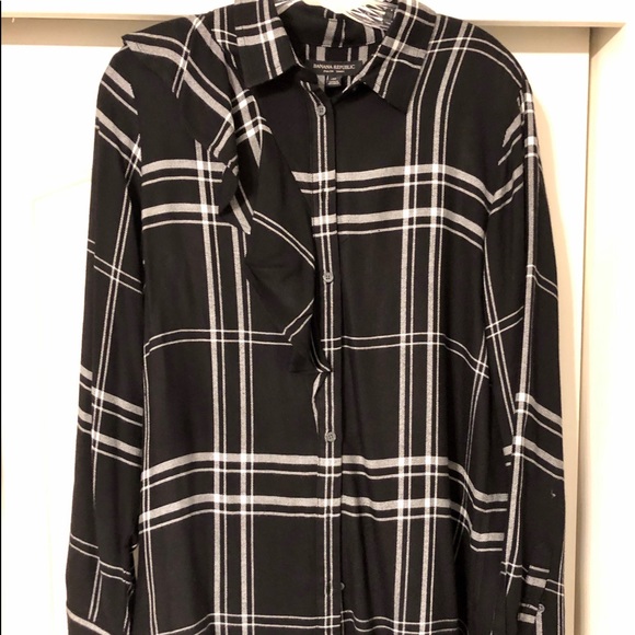 black and white plaid shirt - Picture 1 of 2
